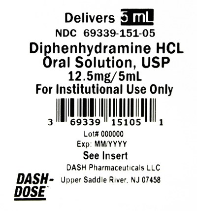 diphenhydramine hcl 5mL.jpg Principal Display Panel - diphenhydramine hcl 5mL